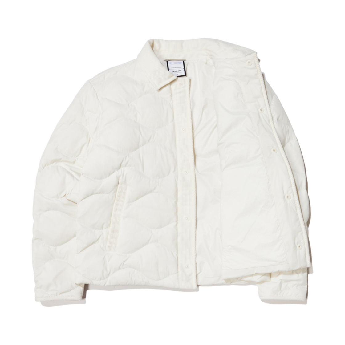(W) 아이더 써모락 C 슬림 다운 셔츠 자켓 크림((W) Eider Thermolock C Slim Down Shirt Jacket Cream) - 3
