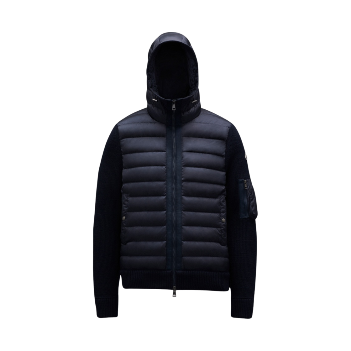 몽클레르 패딩 울 후드 네이비 블루 - 22FW(Moncler Padded Wool Hoodie Navy Blue - 22FW) - 1
