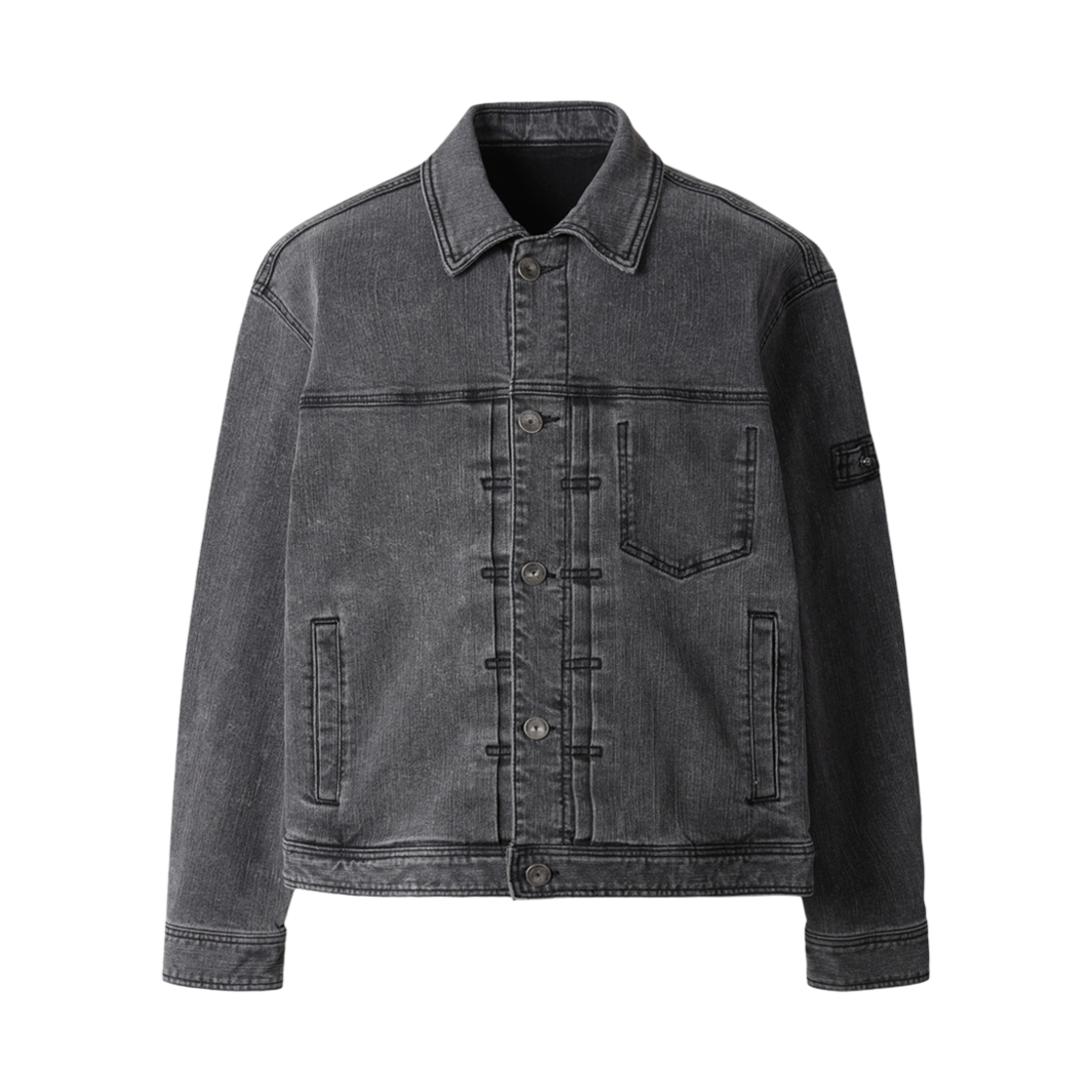 시리즈 히든 포켓 데님 트러커 그레이(Series Hidden Pocket Denim Trucker Gray)