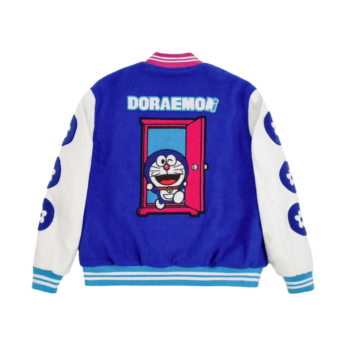 반디 더 핑크 x 도라에몽 바시티 자켓(Vandy The Pink x Doraemon Varsity Jacket)