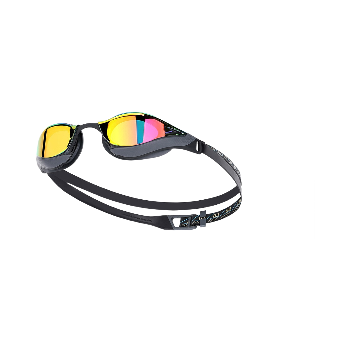 스피도 패스트스킨 퓨어 포커스 미러 스윔 고글 블랙 그레이 - 아시아 핏(Speedo Fastskin Pure Focus Mirror Swim Goggles Black Grey - Asia Fit)