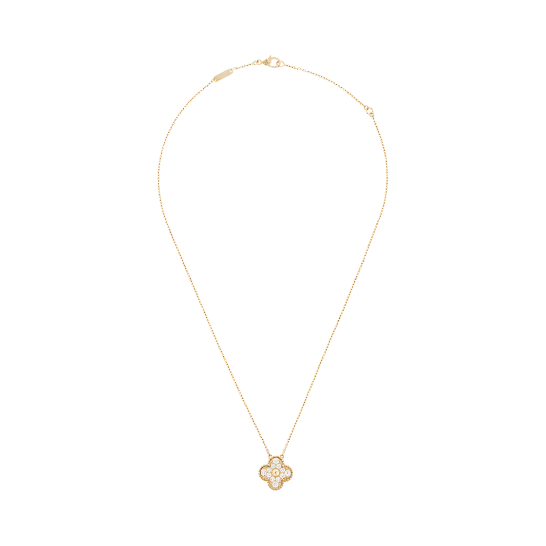 (W) 반 클리프 & 아펠 빈티지 알함브라 팬던트 옐로우 골드 다이아몬드((W) Van Cleef & Arpels Vintage Alhambra Pendant Yellow Gold Diamonds)