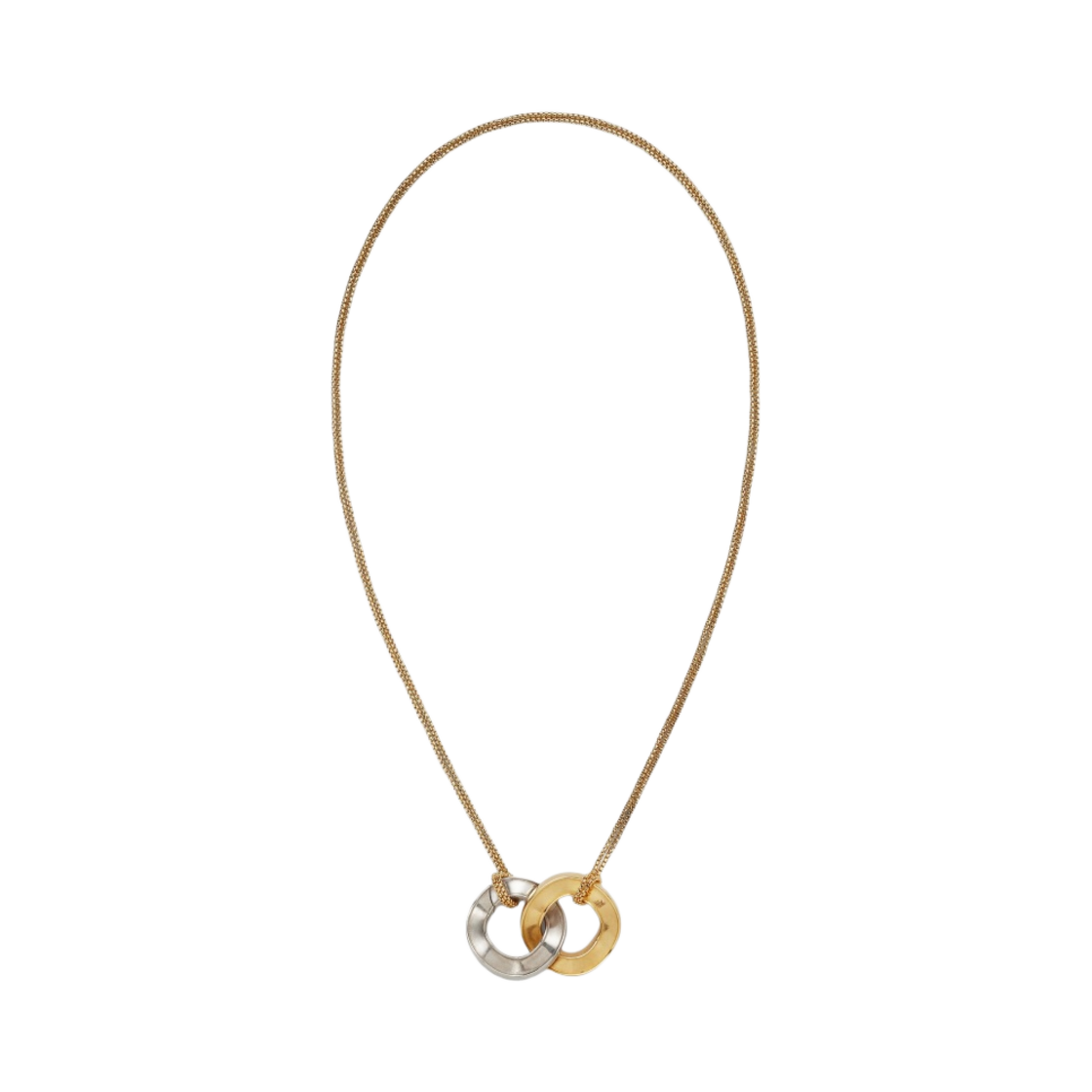 보테가 베네타 커브 네클리스 실버 옐로우 골드(Bottega Veneta Curve Necklace Silver Yellow Gold) - 1