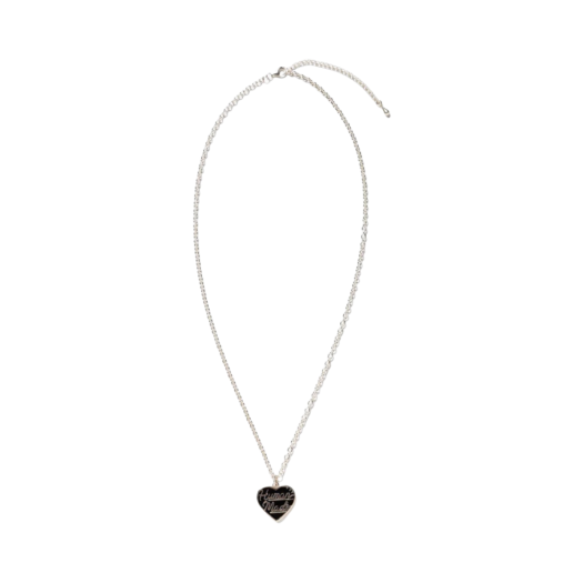 HM27GD063 Human Made Heart Silver Necklace Black