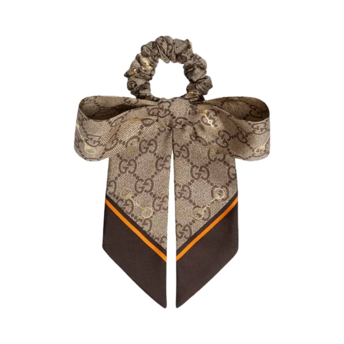 770292-3G001-2276 (W) Gucci Silk GG Scrunchie Set Beige Ebony