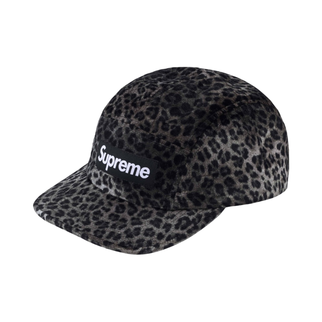 슈프림 레오파드 벨벳 캠프캡 블랙 - 24SS(Supreme Leopard Velvet Camp Cap Black - 24SS)