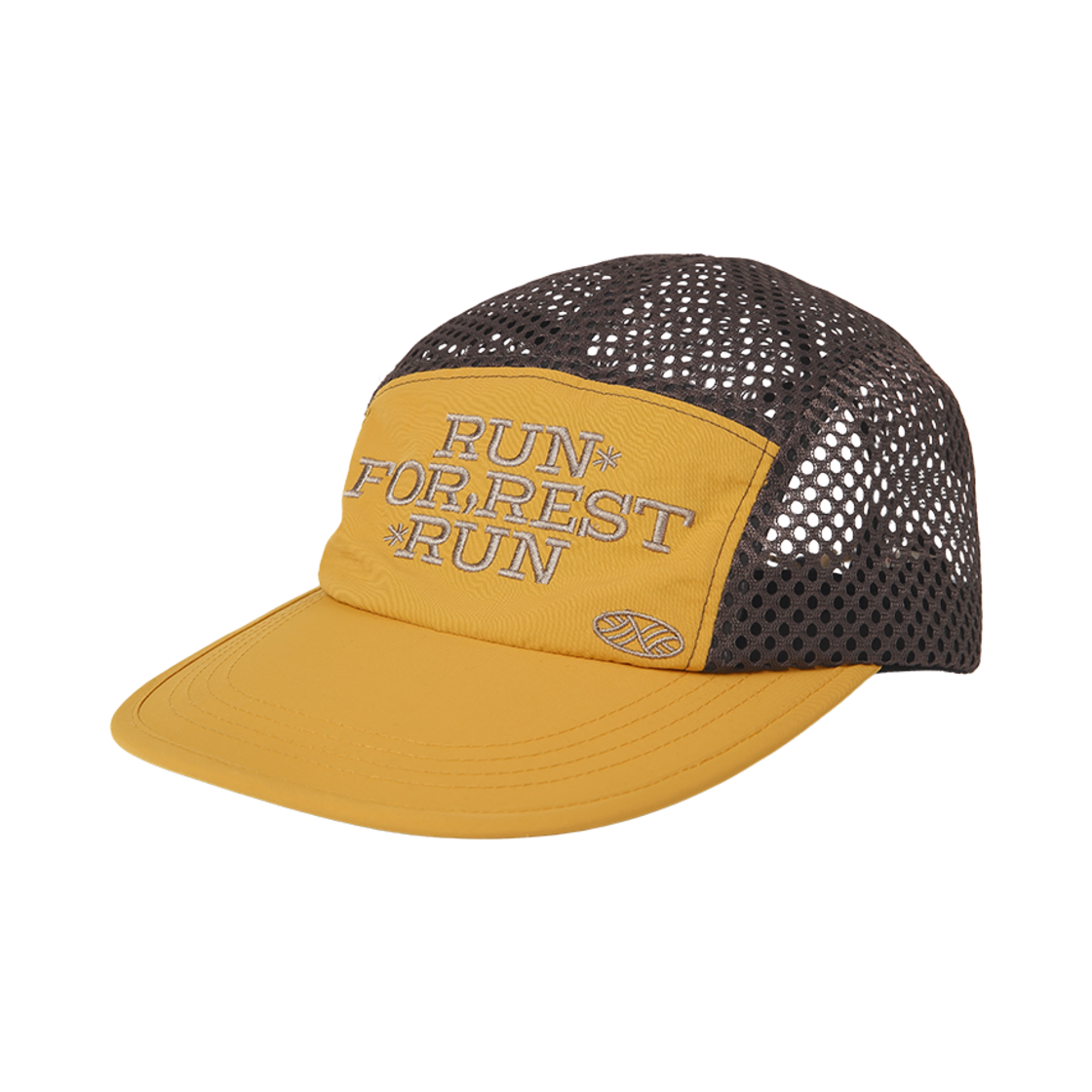 CAP-CMP-RFRR-MSH-MT Menasoo Run For Rest Run Mesh Camp Cap Mustard