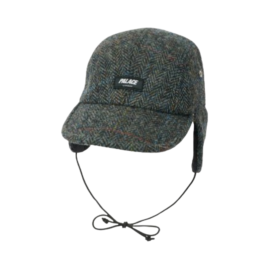 - Palace Harris Tweed Earflap 4-Panel Grey - 20FW