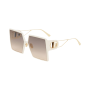 (W) Dior 30Montaigne SU Oversized Square Sunglasses Ivory