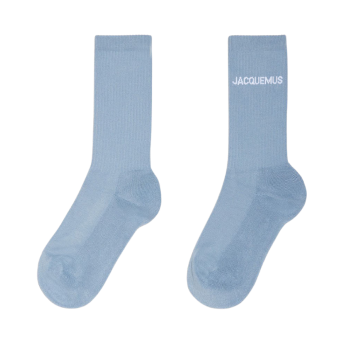 자크뮈스 레 쇼세트 립 크루 삭스 블루 그레이(Jacquemus Les Chaussettes Ribbed Crew Socks Blue Grey) - 1