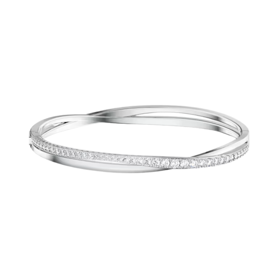 (W) 스와로브스키 하이퍼볼라 뱅글 화이트 로듐 플래팅((W) Swarovski Hyperbola Bangle White Rhodium Plated)