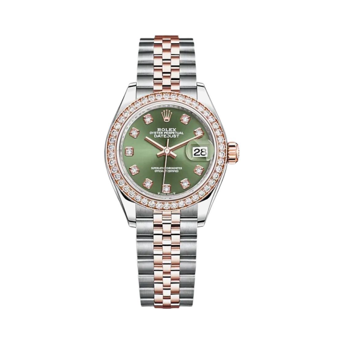 롤렉스 레이디-데이트저스트 28mm 279381RBR 올리브 그린 다이아 셋팅 쥬빌리(Rolex Lady-Datejust 28mm 279381RBR Olive Green Diamond-Set Jubilee) - 1