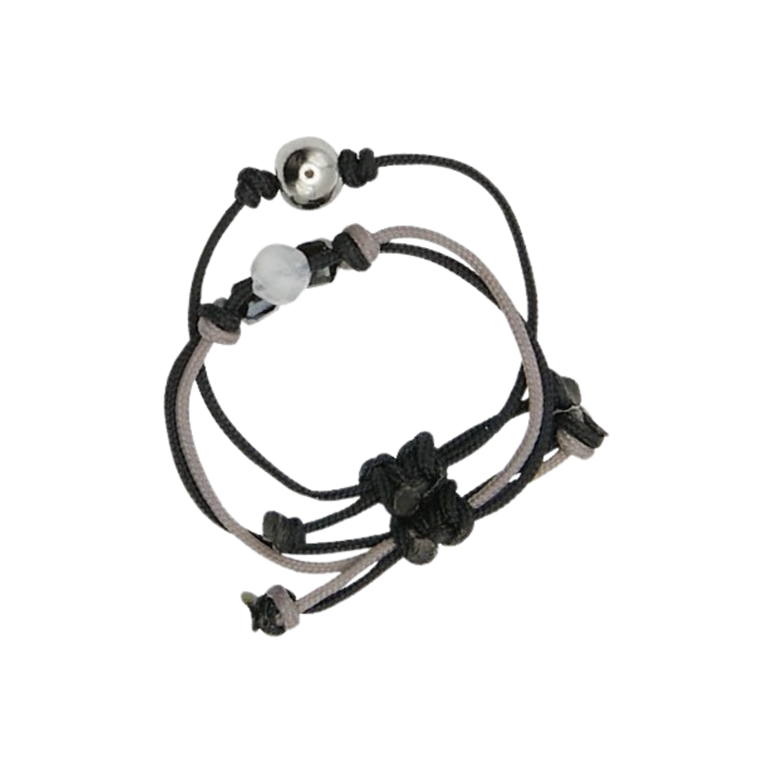 nff155_NEW Nff Gem String Ring Set Black