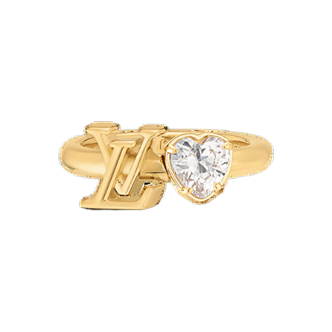 (W) 루이비통 LV 아이코닉 하트 링 골드((W) Louis Vuitton LV Iconic Heart Ring Gold) - 1