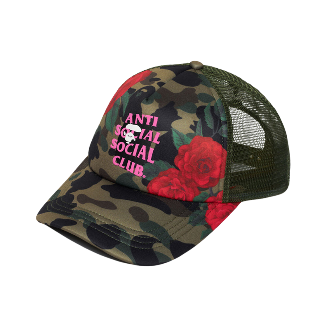 베이프 x 안티 소셜 소셜 클럽 메쉬 캡 그린