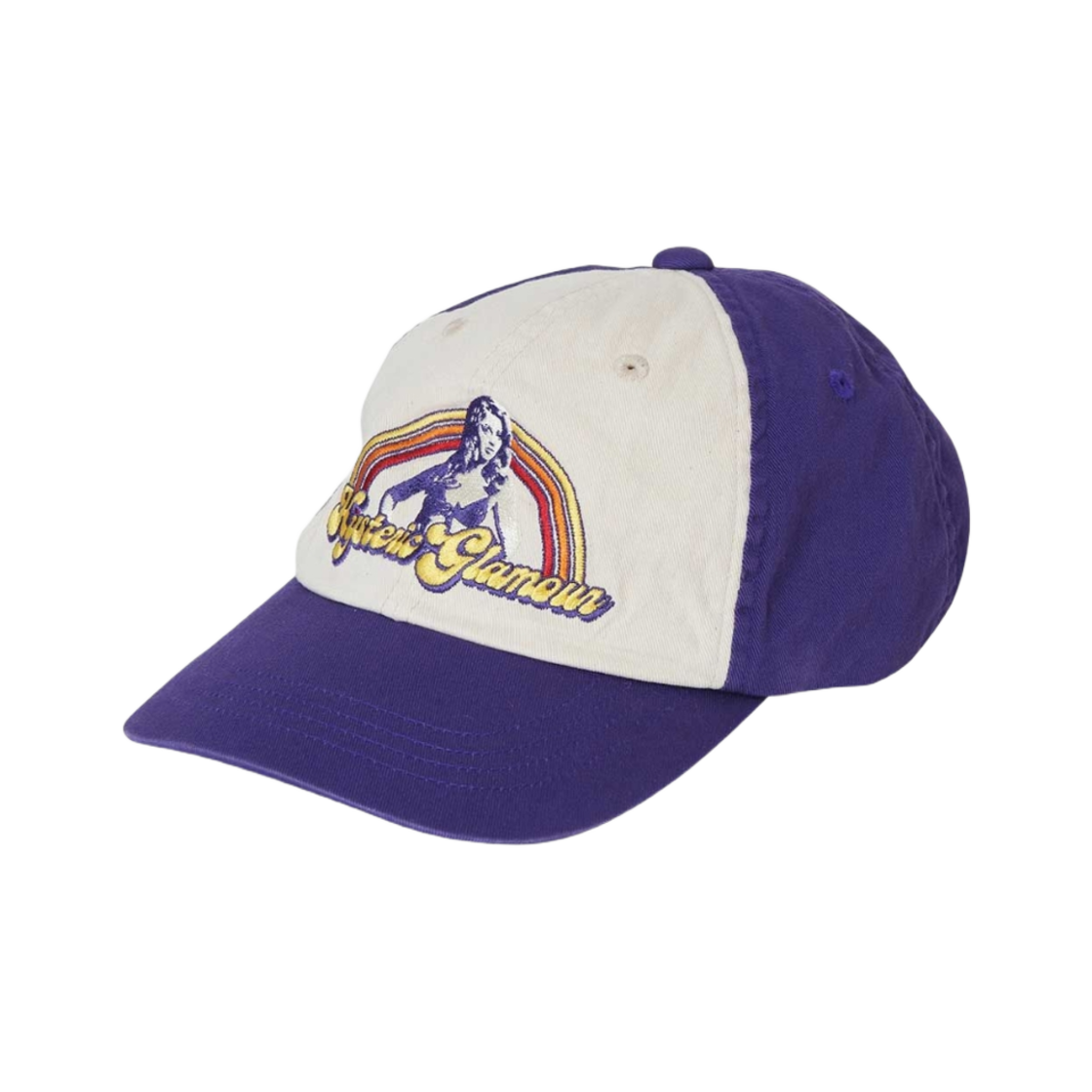 02251QH06 Hysteric Glamour HG Rainbow Embroidered Cap Purple