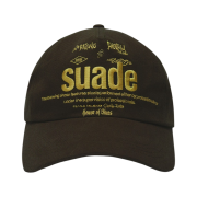 Suade Mixed Logo Ball Cap Brown