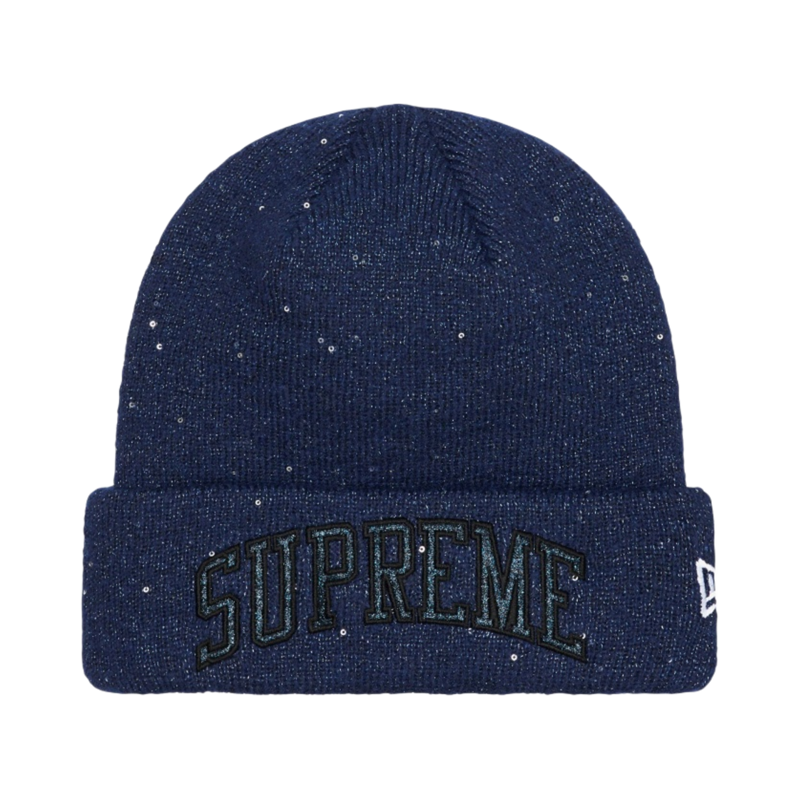슈프림 뉴에라 메탈릭 아크 비니 네이비 - 23SS(Supreme New Era Metallic Arc Beanie Navy - 23SS) - 1