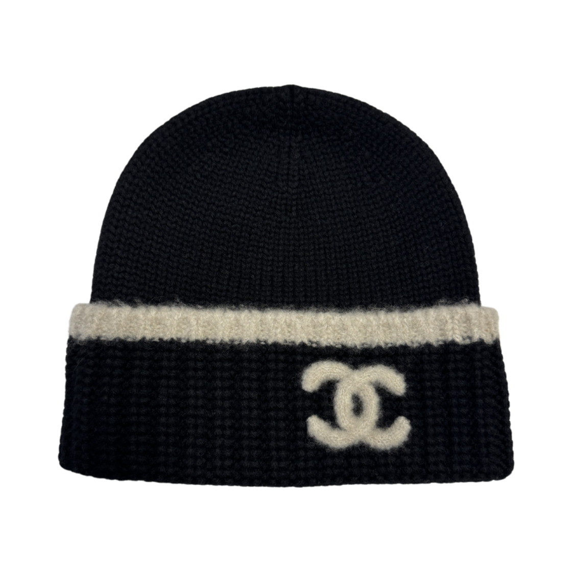 (W) 샤넬 비니 & 베이지 블랙((W) Chanel Beanie & Beige Black) - 1
