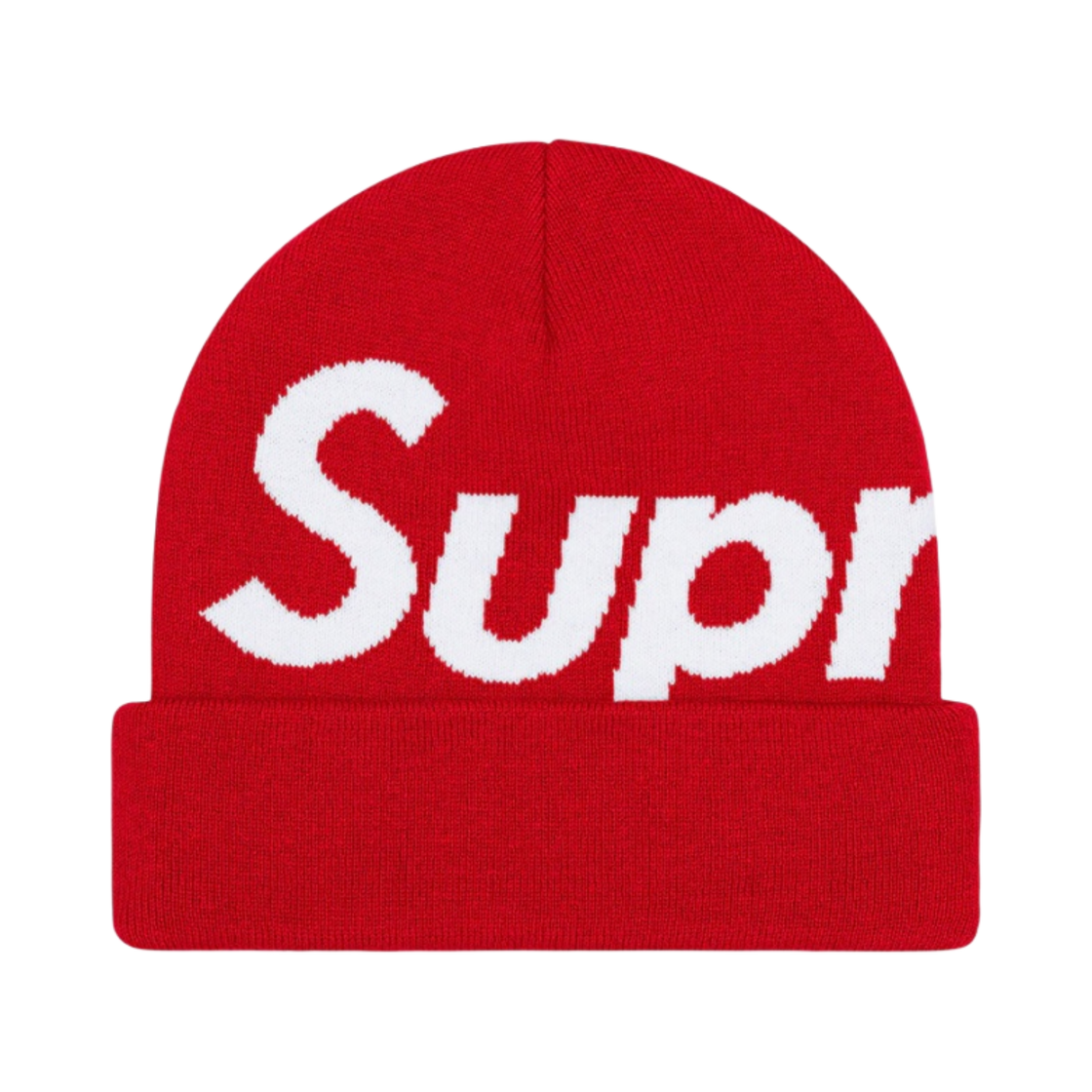 - Supreme Big Logo Beanie Red - 23FW - 대표 이미지 #1