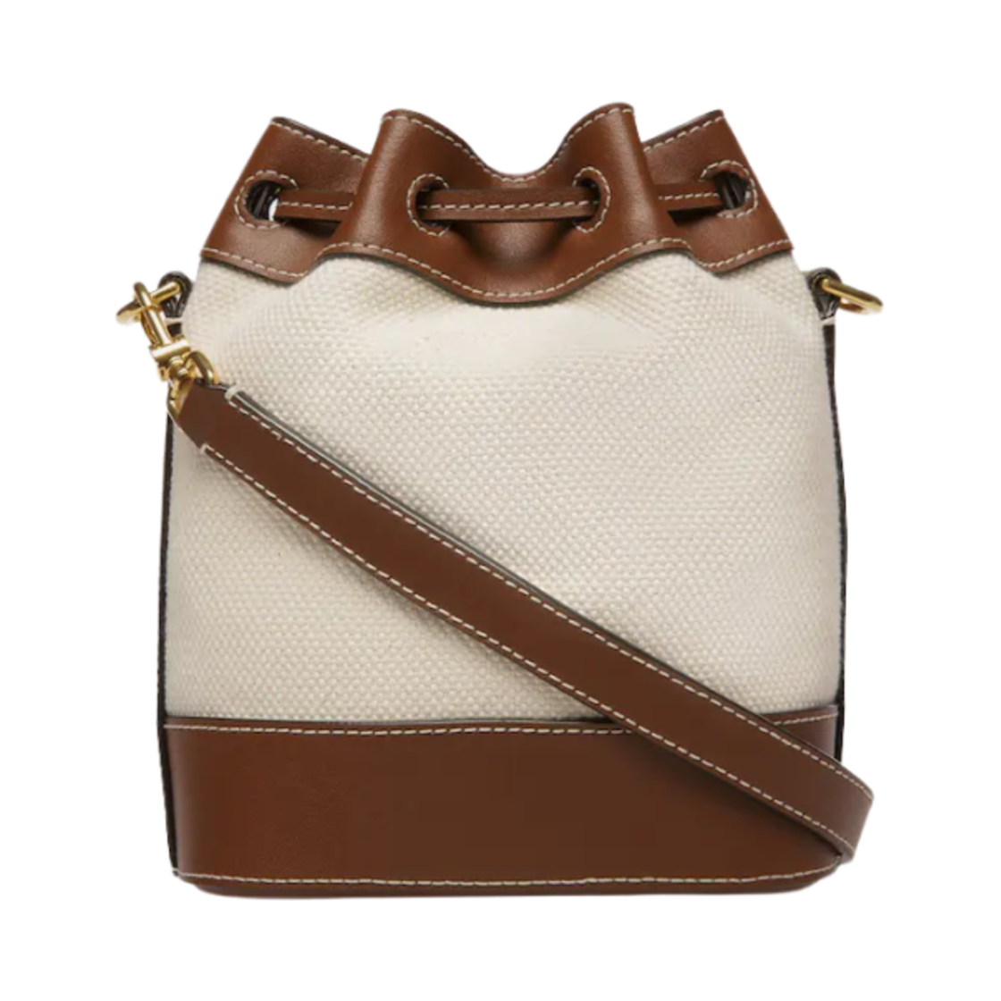 발리 클레오 패브릭 버킷백 내츄럴 브라운(Bally Cleoh Fabric Bucket Bag Natural Brown) - 2