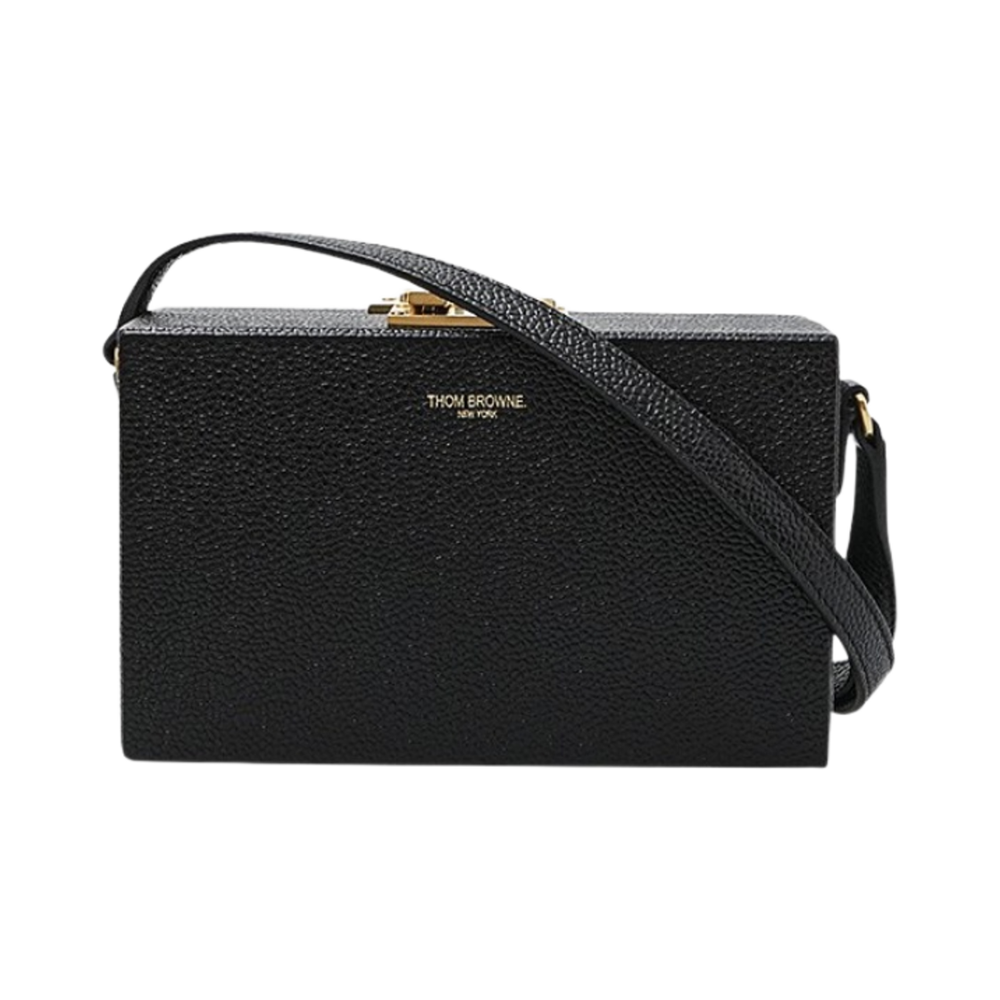 FAC075B-00198-001 Thom Browne Front Logo Square Crossbody Bag Black