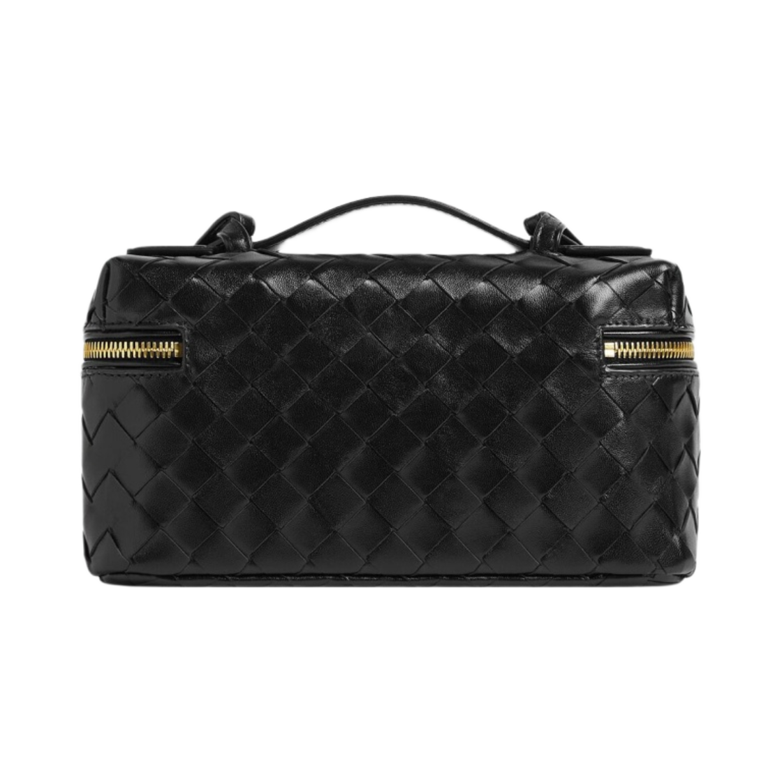 보테가 베네타 스트랩 베니티 케이스 블랙(Bottega Veneta Vanity Case on Strap Black) - 4
