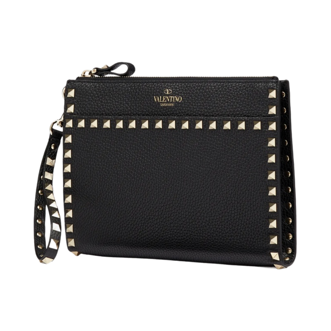 발렌티노 스탐파 알체 카프스킨 락스터드 파우치 블랙(Valentino Stampa Alce Calfskin Rockstud Pouch Black) - 2