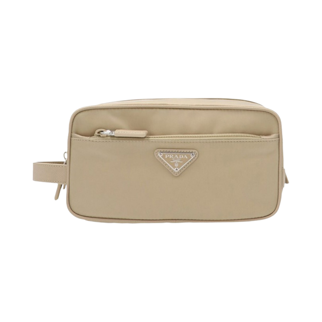 2NA819-2DMH-F0F24 Prada Re-Nylon and Saffiano Leather Travel Pouch Desert Beige - 대표 이미지 #1