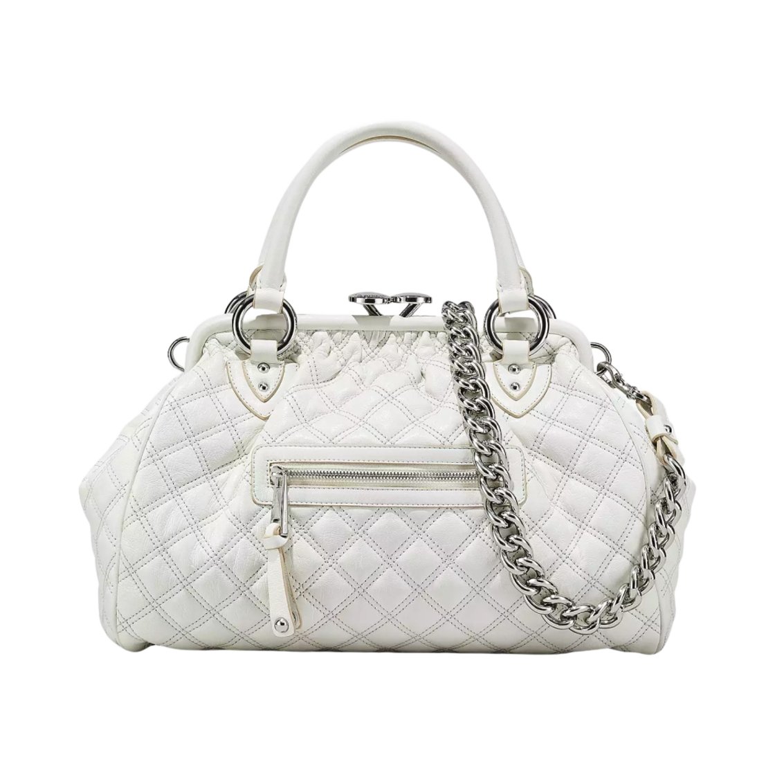 마크 제이콥스 리에디션 퀼티드 레더 스탐백 클라우드 화이트(Marc Jacobs Re-Edition Quilted Leather Stam Bag Cloud White) - 1
