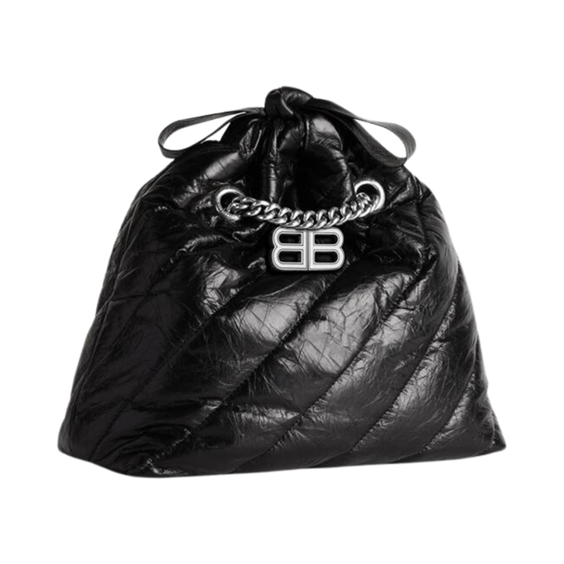 발렌시아가 크러쉬 스몰 사우스 백 퀼티드 블랙(Balenciaga Crush Small Tote Bag Quilted Black) - 3