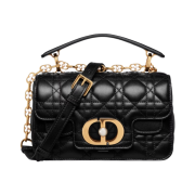 Dior Mini Jolie Top Handle Bag Cannage Calfskin Black