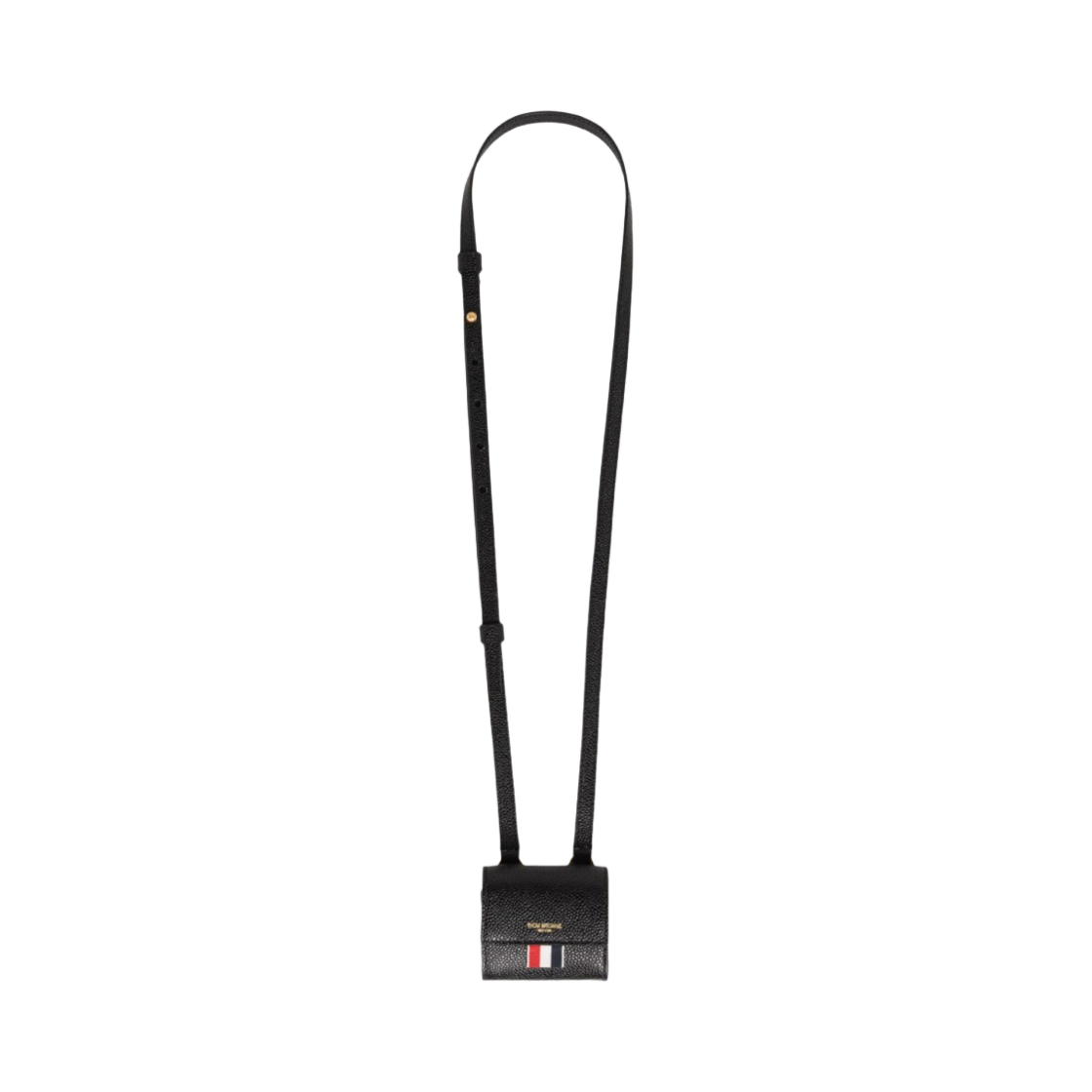 톰브라운 페블 그레인 레더 미니 파우치 블랙(Thom Browne Pebble Grain Leather Mini Pouch Black) - 1