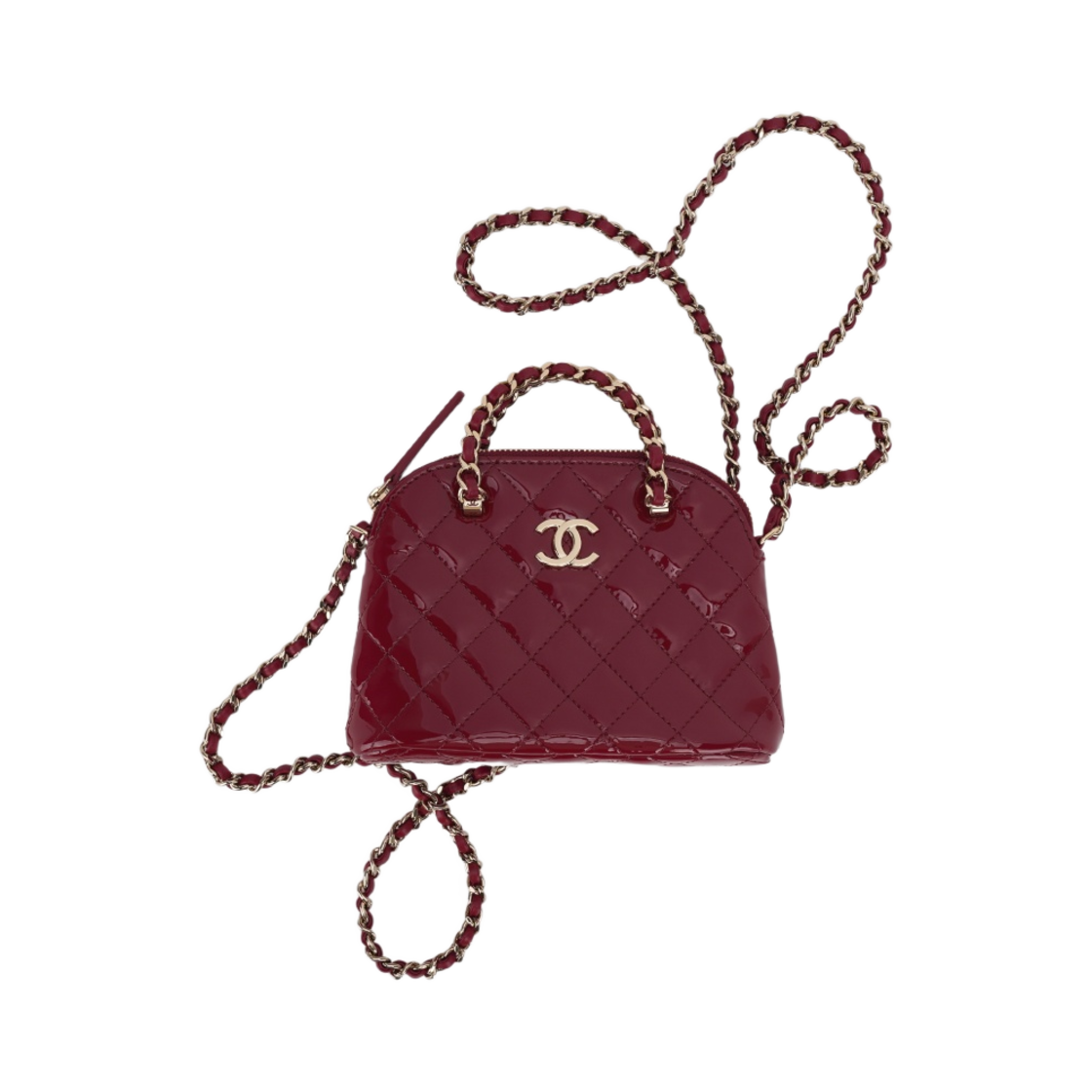 샤넬 체인 달린 미니백 페이턴트 카프스킨 & 골드 메탈 레드(Chanel Clutch with Chain Patent Calfskin & Gold Red) - 3