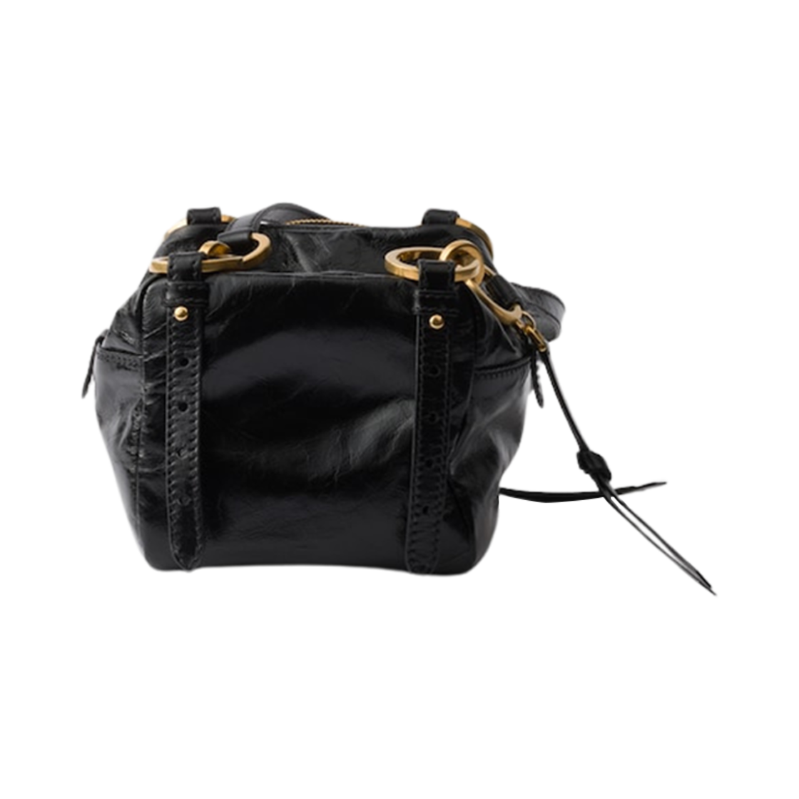 프라다 댕글 레더 탑 핸들 미니백 블랙(Prada Dangle Leather Top-Handle Mini-Bag Black) - 2