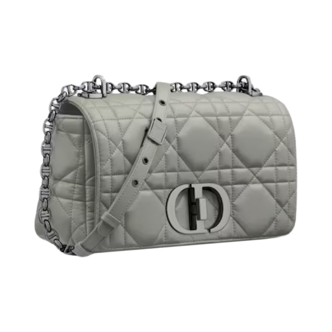 디올 미디움 카로백 퀼티드 매크로까나쥬 카프스킨 스톤 그레이(Dior Medium Caro Bag Quilted Macrocannage Calfskin Stone Gray) - 2