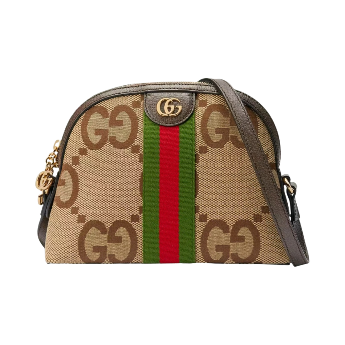 구찌 오피디아 점보 GG 스몰 숄더백 카멜 에보니(Gucci Ophidia Jumbo GG Small Shoulder Bag Camel Ebony) - 1