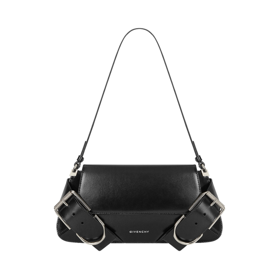 BB50YAB00D-001 Givenchy Voyou Shoulder Flap Bag in Box Leather Black