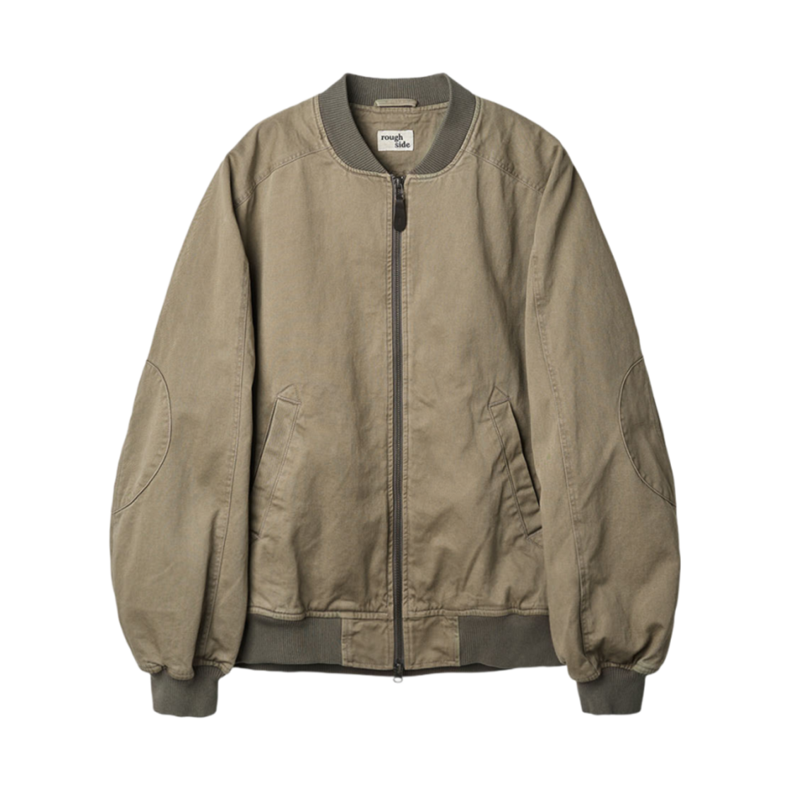 러프 사이드 사이드 호라이즌 봄버 카키 베이지(Rough Side Horizon Bomber Khaki Beige)