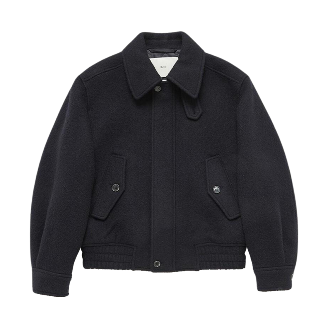 던스트 텍스쳐드 칼라 울 블루종 부클 네이비(Dunst Textured Collar Wool Blouson Boucle Navy)