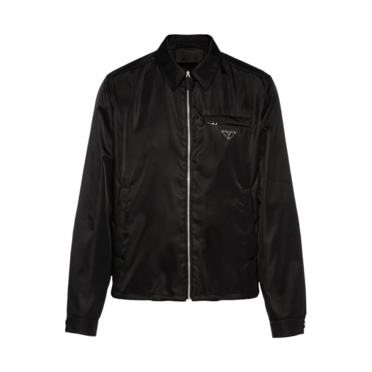 SGB684-1WQ8-F0002 Prada Re-Nylon Zip Up Gabardine Blouson Jacket Black