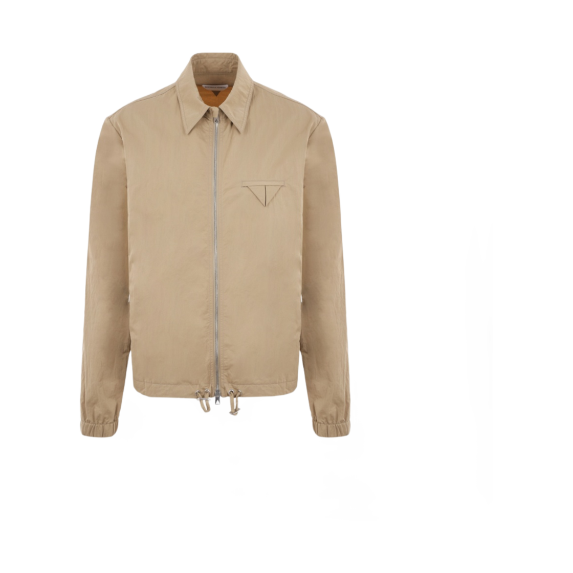 728167VF4K09640 Bottega Veneta Triangle Pocket Tech Nylon Jacket Sesame