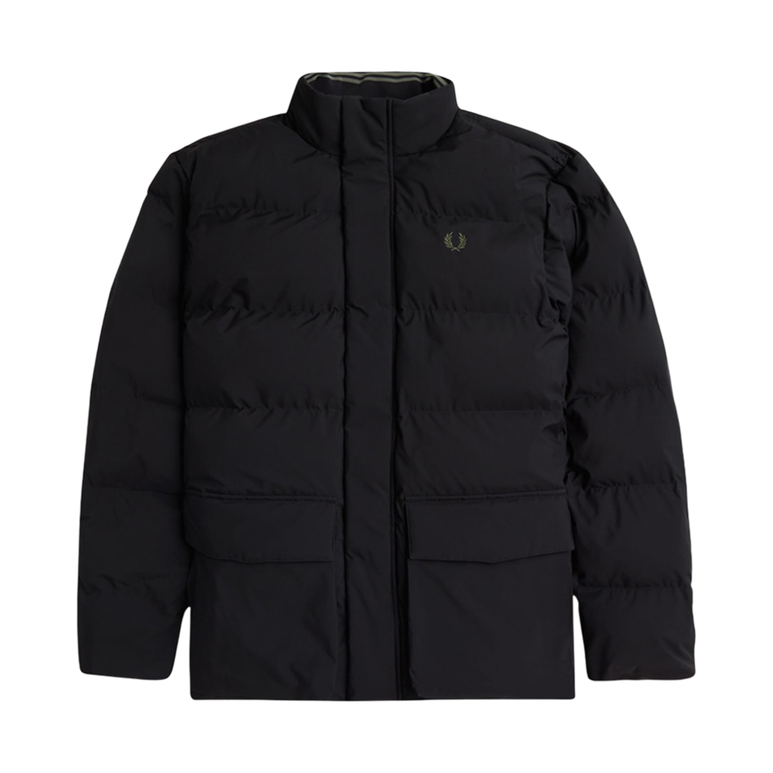 AFPM2438545-102 Fred Perry Padded Pocket Detail Jacket Black