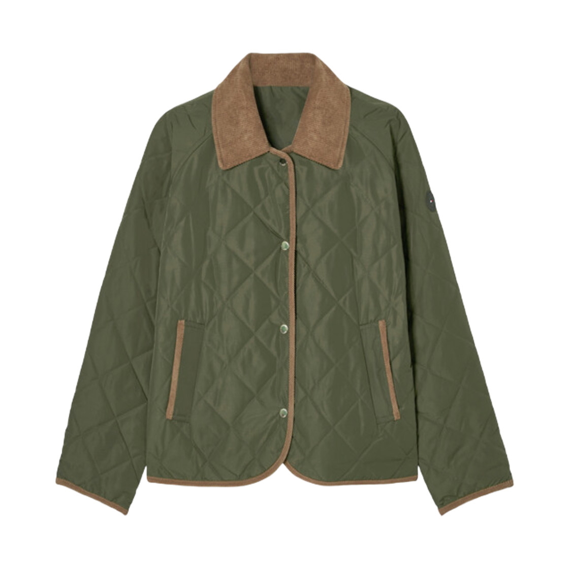 T22E7PJC051WT1RBN (W) Tommy Jeans Quilting Reversible Jacket Army Green