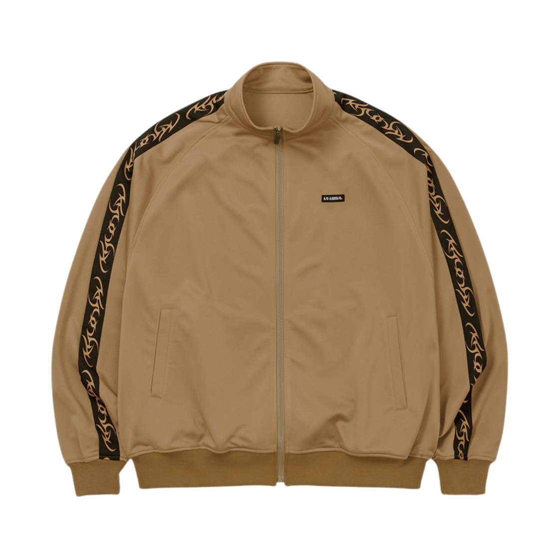 AJ244OT008MC Ajobyajo Oversized Raglan Track Jacket Mocha