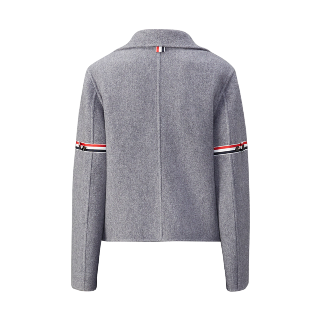 (W) 톰브라운 울 캐시미어 암밴드 벨 슬리브 자켓 미디움 그레이((W) Thom Browne Wool Cashmere Armband Bell Sleeve Jacket Medium Grey) - 2