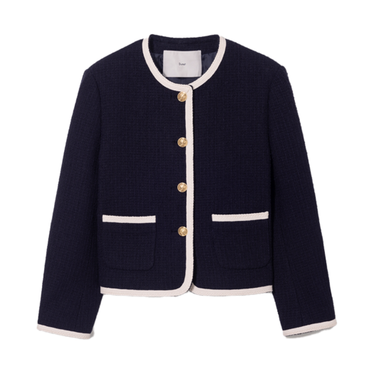 UDJA5A205N2 Dunst Classic Boucle Tweed Jacket Navy