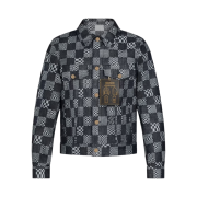 Louis Vuitton Distorted Damier Denim Jacket Indigo Blue