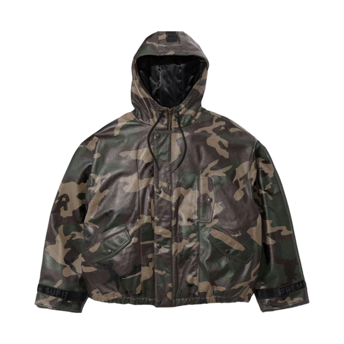 슈프림 x 마리떼 프랑소와 저버 후드 레더 플라이트 봄버 자켓 우드랜드 카모 - 25SS(Supreme x Marithe Francois Girbaud Hooded Leather Flight Bomber Jacket Woodland Camo - 25SS) - 3