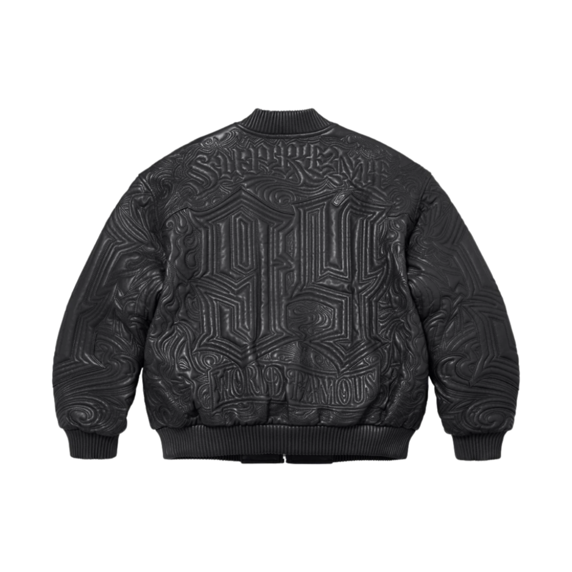 슈프림 미스터 카툰 자수 레더 자켓 블랙 - 24FW(Supreme Mister Cartoon Embroidered Leather Jacket Black - 24FW) - 2